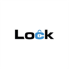 Lock logo design, business consulting icon vector