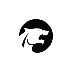 Black phanter icon logo design illustration