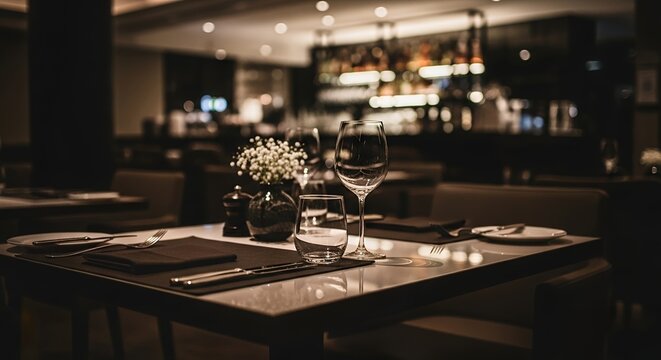 Elegant Restaurant Table Setting