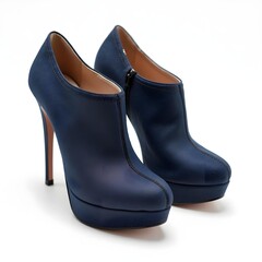 Fototapeta premium Blue denim ankle boots