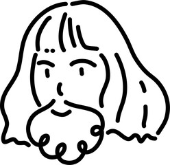 Outline Person Avatar Character Vector Cartoon 