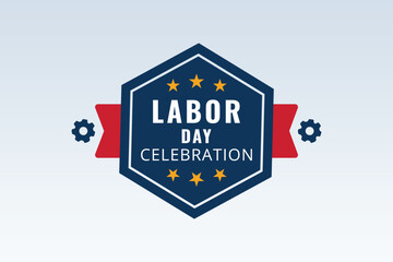 Labor day celebration fireworks style banner