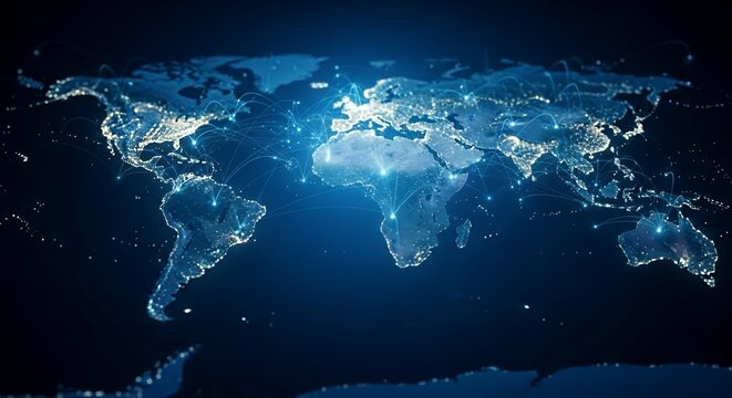 Global Connectivity Network Across Continents