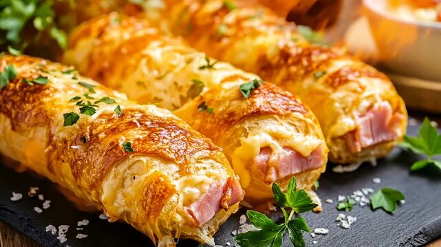 Elegant Cold Cuts Rolled and Garnished

