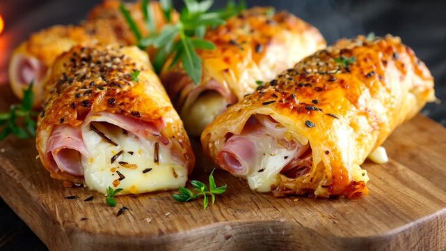 Elegant Cold Cuts Rolled and Garnished

