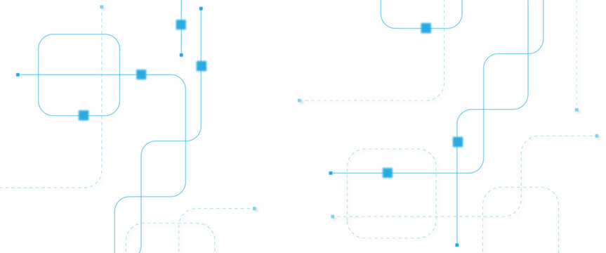 Abstract futuristic technology background. Technology background with crossed lines and dots.