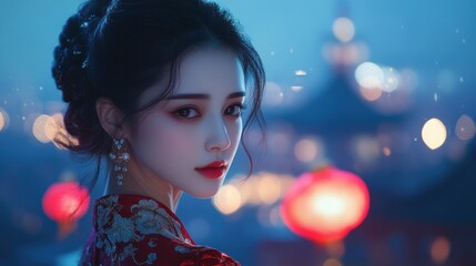Young woman in Chuseok Day Food,Various Rice Cake, Korean Traditional Food,Rice Cake or Songpyeon,Kkultteok,ggultteok is Ball Shaped Rice Cake,seollal 2025.