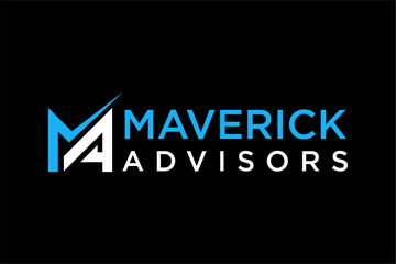 Maverick Advisors Company Logo on Black Background
