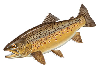 Fototapeta premium Fish on a white background