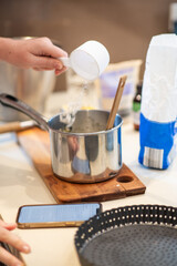 woman making shortcrust pastry
