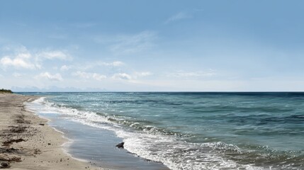 Vibrant Blue Waters of a Tranquil Lake Surrounded by Lush Greenery Evoking Serenity and Peace in a Beautiful Natural Setting