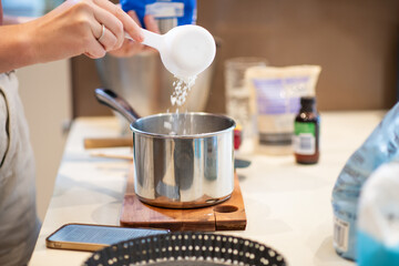 making a shortcrust pastry for a tart