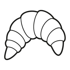 croissant on white background