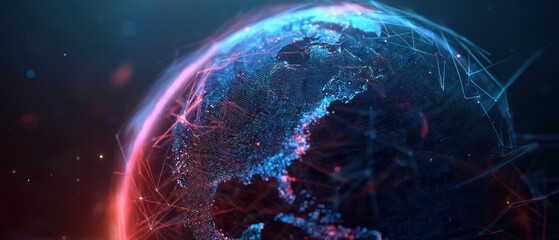 The Digital Globe Showcasing the Interconnectedness of Our Modern World