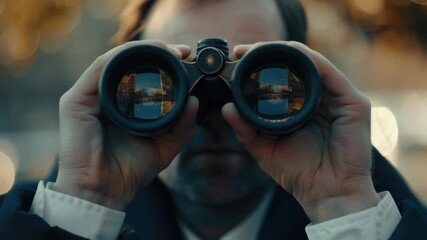 Handheld viewing device used for distant observation.