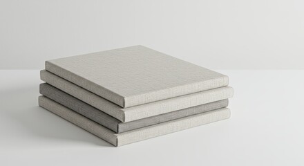 Stack of Four Neutral Colored Books