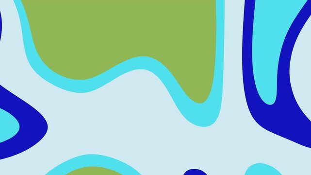 Abstract blob pattern art design with green and blue, perfect for backgrounds, prints, and digital designs needing a modern touch.