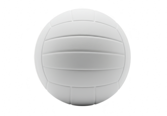 A white volleyball isolated on transparent background, ready for a game of sport and competition