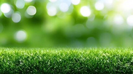 Green lawn and blue sky image