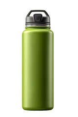 A textured silver reusable water bottle with a black cap and a metal carry loop. The minimalist and durable design is ideal for the gym, hiking, or everyday use.