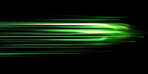 Abstract speed lines of vibrant green and white streaks