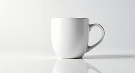 Obraz premium White Coffee Mug on White Background