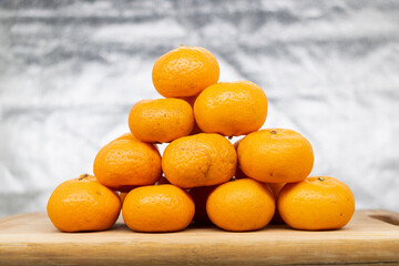 Group of Ripe Orange or Citrus or tangerina and peeled fruit With clipping path. Full depth of field