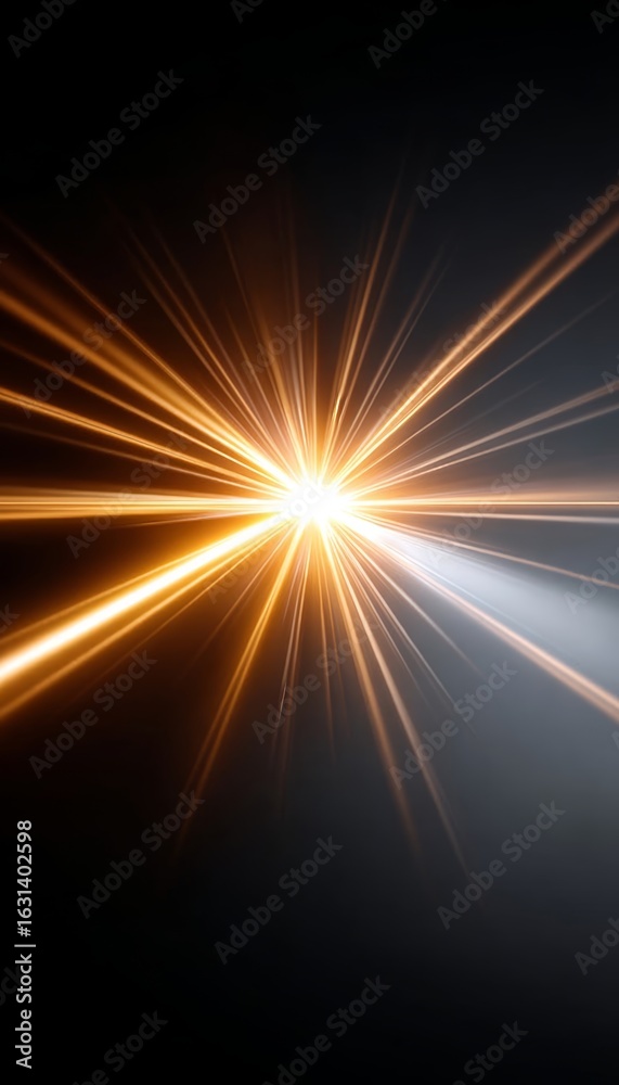 Wall mural stunning abstract background of optical radiance emitting diverging streaks and beams of light
