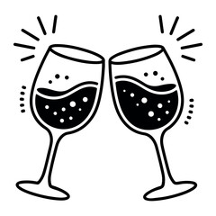 two glasses of champagne
