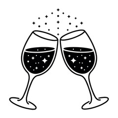 glasses of champagne