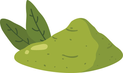 Matcha Powder Vector Illustration