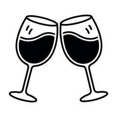 two glasses with champagne