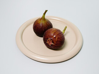 Two Figs on a Plate Still Life