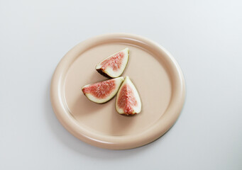 Figs on a Beige Plate
