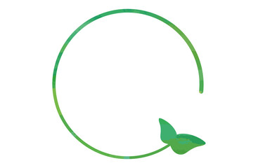 水彩エコロジーフレームベクターイラスト