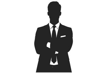 silhouette of a businessman