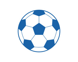 Classic soccer ball design with blue and white panels