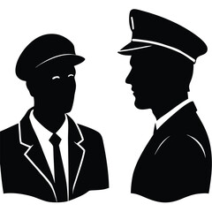 Military officer sits on chair silhouette vector, military man in the battle, Police, Police Issues Vector Silhouette, Seeking Police Intervention Silhouette, Policing Vector Silhouette, Witness State