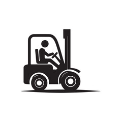Forklift Truck Icon for Warehouse and Logistics