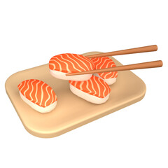 Sushi Nigiri 3D Illustration