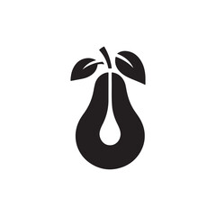 Pear Fruit Icon for Organic Farming Design