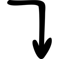 Hand Drawn Arrow, Doodle Style