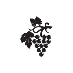 Grapes Fruit Icon for Organic Vineyard Design