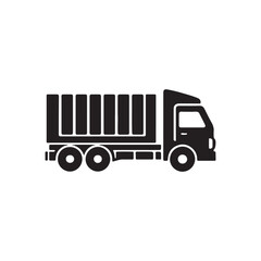 Cargo Delivery Truck Side View Transport Icon
