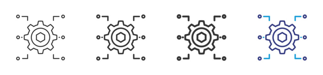 Obraz premium Plan Icon Set Illustration with Outline Style Variation