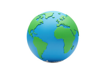 Naklejka premium 3d render of planet earth isolated on transparent background