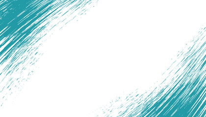 Turquoise brush stroke on transparent background with modern grunge abstract style