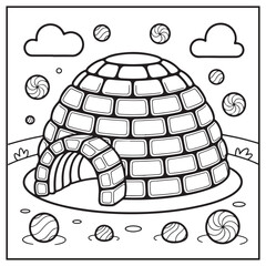 Little Candy Houses Coloring Pages