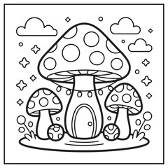 Little Candy Houses Coloring Pages