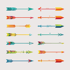 colorful arrows set